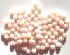 50 6mm Satin Light Pink Round Glass Beads